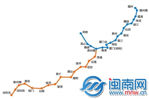 廈深鐵路站點圖